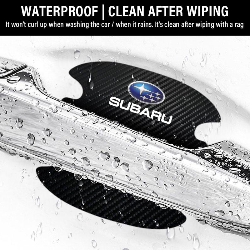 4ks samolepek z uhlíkových vláken proti poškrábání na kliky dveří auta Pro Subaru Forester impreza Outback Legacy Tribecacar WRC XV Auto