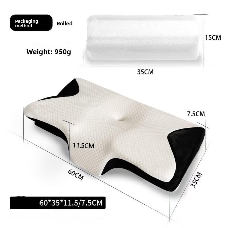 Butterfly Memory Foam Pillow - Recommended Cervical Support with 3D Airflow Tech for Pain-Free Sleep & Instant Neck Relief