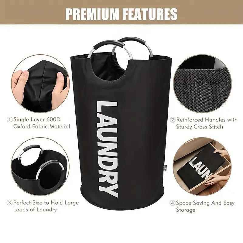 90L Large Capacity Laundry Basket Foldable Dirty Clothes Storage Bag for Bathroom Balcony Multi-Purpose Toys Storage Basket