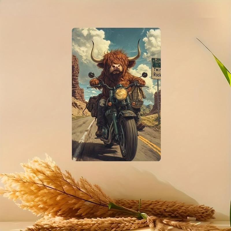 Metal Wall Art Poster, Vintage Tin Sign Decor