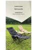 Convertible Outdoor Cotton-Padded Recliner with Adjustable Leg Rest - Portable, Thickened for Sleeping and Sitting.