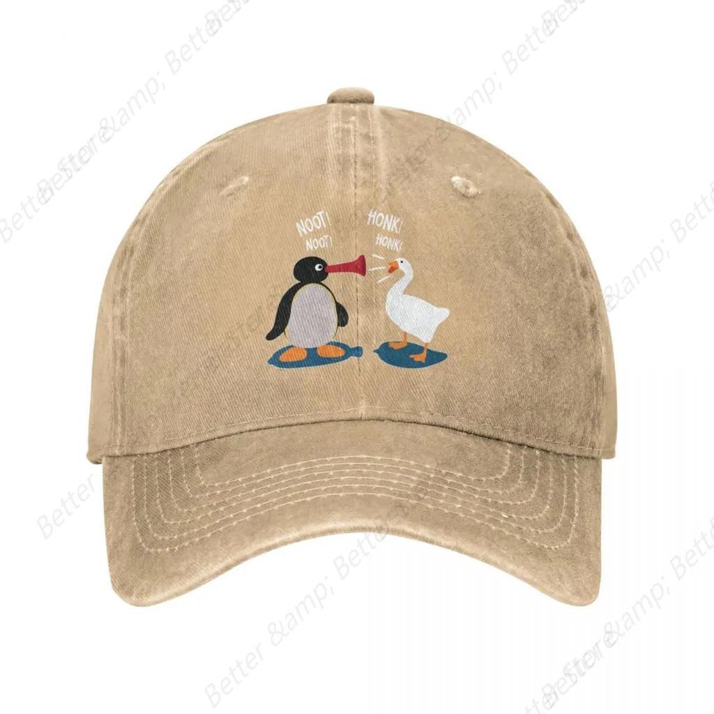 Noot Honk Baseball Caps Vintage Distressed Denim Washed Pingu Pinga Penguin Sun Cap for Men Women All Seasons Travel Hats