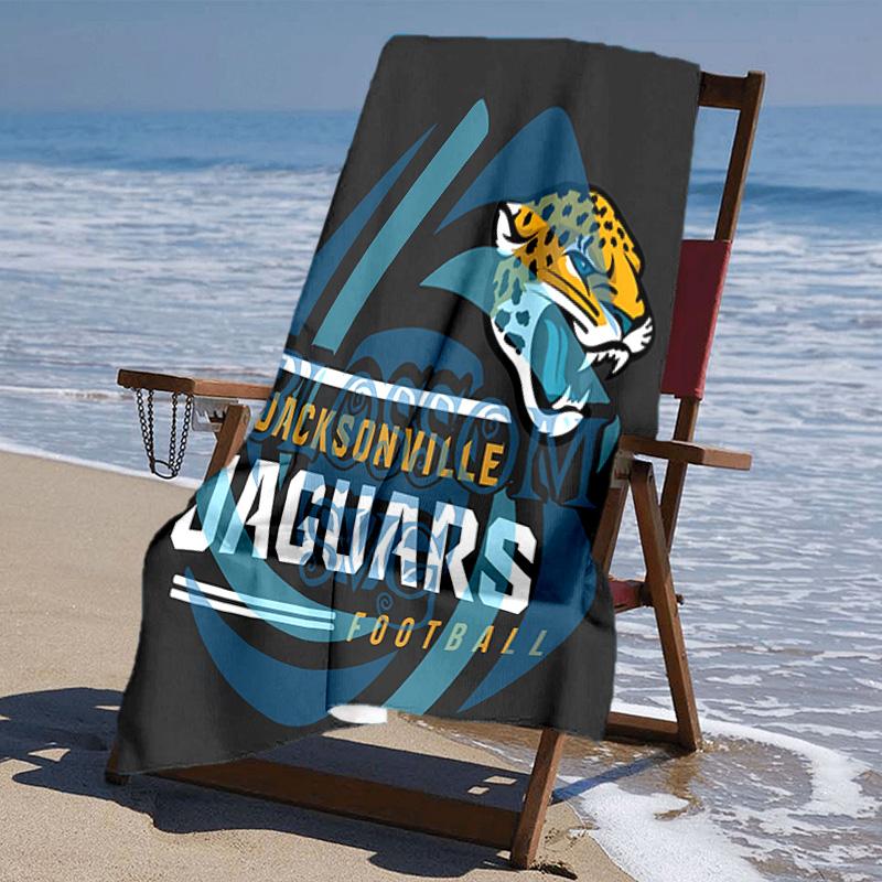 Proof Beach Towel with Jacksonville Jaguars Logo Pattern - Soft,absorbent,quick-drying,machine Washable - Perfect for Swimming,camping,bathing