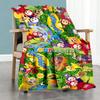 Teletubbies Customize Your Name Blanket Multi-purpose Customizable Blanket Warmthful Decor Versatile for Chair Couch Bed Living Room