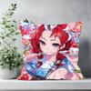 Anime H-Hakos Baelz Pillow Case Fashion Square Pillowcase Bedroom Sofa Room Ins Decoration Leisure