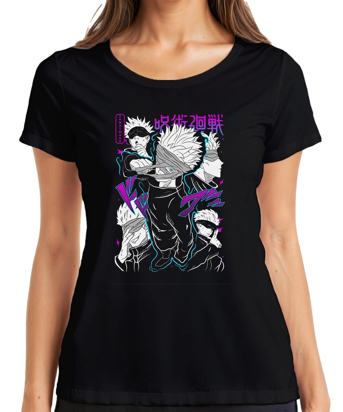 Satoru Gojo Jujutsu Kaisen Anime Manga Augenbinde Geschenk cool Damen T-Shirt L