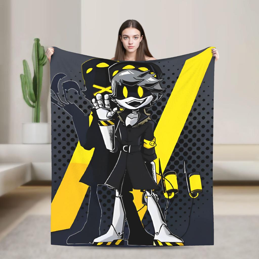 Murder Drones  Blanket Uzi Doorman Wool Funny Breathable Throw Blanket for Bedspread  Winter