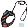 Pattern and Comfortable Fit for Both Dogs and Striped Soft Harness and for 3S Chest Circumference Suitable for Pets Up To 3kg Stylish Cats! Leash,