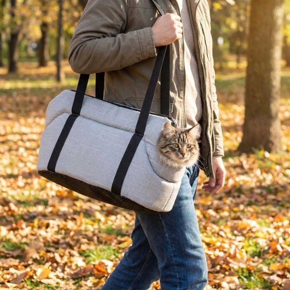 Portable Breathable Pet Carrier Tote Bag Thickened Warm Soft Cat Shoulder Bags Lightweight Puppy Outing Bag Go Out