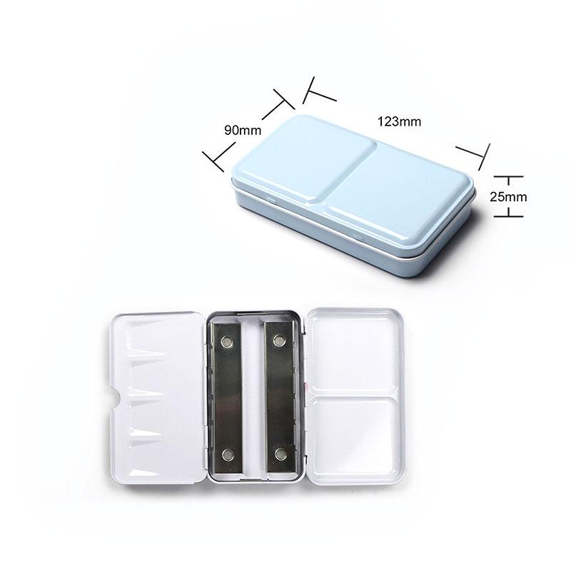 Half Pan Watercolor Tray Paint Tin Box Empty Palette Painting Storage Paint Tray