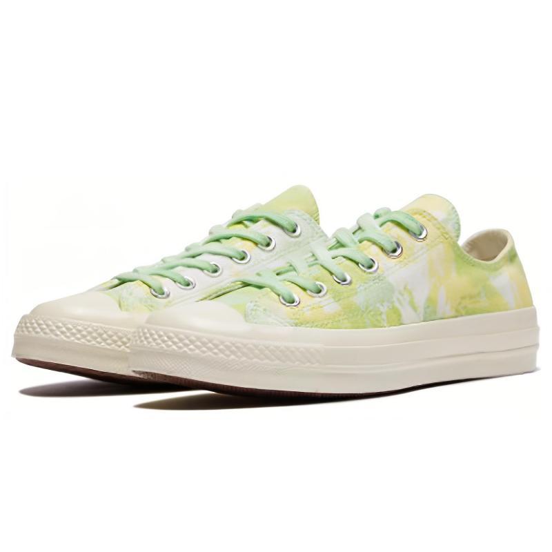 Converse 1970s Tie-dye Anti-slip and Abrasion Resistant Low-Top Canvas Women's White Green