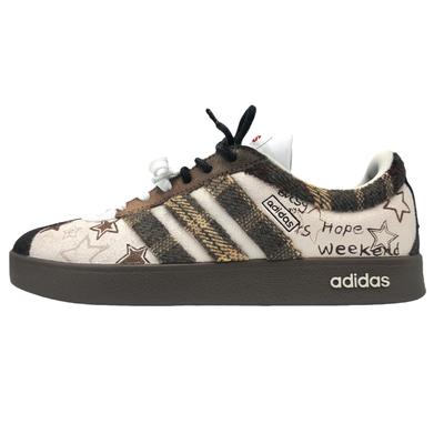 VL COURT 2.0 Rutschfest Abriebfest Niedrig geschnitten Skateboard-Schuhe Unisex Teebraun JS3003(Team1257-)