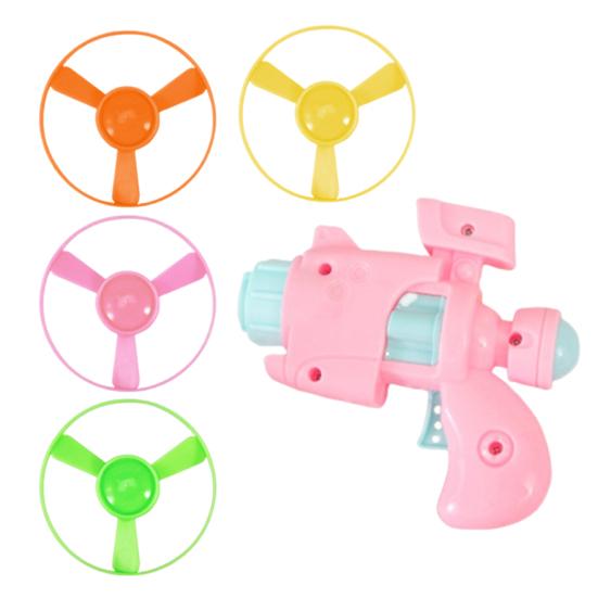 

Светящийся бамбуковый вертолет, набор для запуска дисков с кошкой, интерактивный светодиодный летающий диск для ночной игры, легкая игрушка-пропеллер для кошки розовый