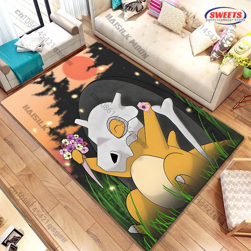 

1PC Japanese Anime Cubone Theme Carpet Rugs for Living Rooms Bedroom Entrance Door Decor Mats, Kids Play Non-slip Mats Gifts 40x60cm