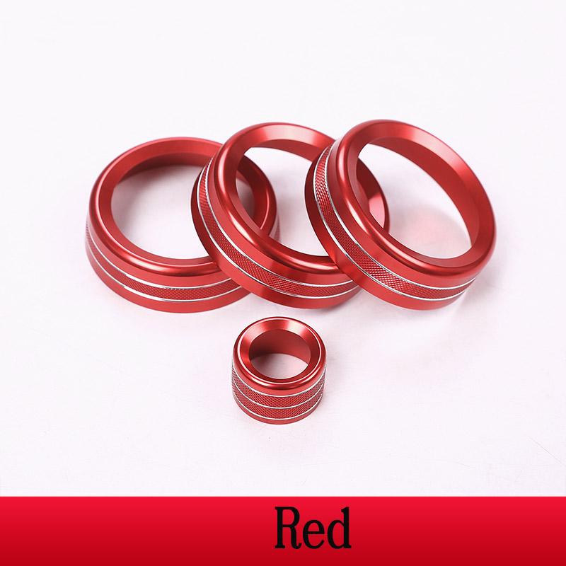 For Land Rover Discovery Sport 2015-18 Car-Styling Aluminum Alloy Car Air Conditioning Knobs Audio Circle Trim Car