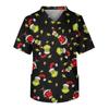 Men's Casual Short-Sleeved V-Neck Printed Front Pocket Top