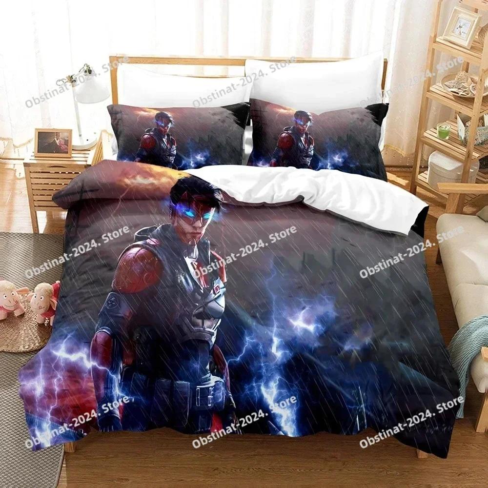 Free Fire Game Battlegrounds Bedding Set Printed single Comforter Quilt Bed Duvet Cover Pillow Case 3 Pieces Set Kids Adult Size