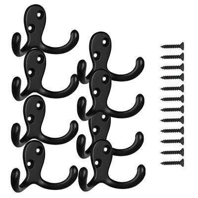Heavy Item Double Prong Hanging Towel Wall Hook Hat Coat Hook Home Hardware Cloth Hanger Robe Hook