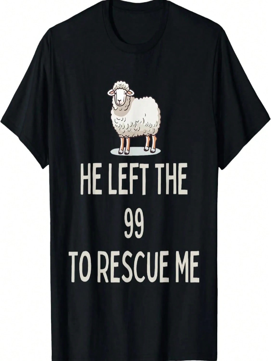 He Left The 99 To Rescue Me  Bible Verse Sheep Gift T-Shirt S разноцветный