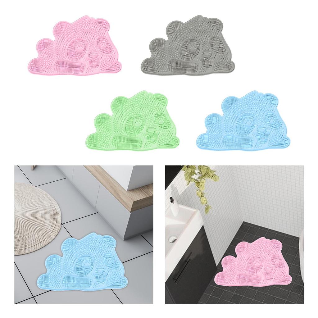 Shower Foot Scrubber Mat Silicone Bath Wash Pad for Hotel Men and Women Gym