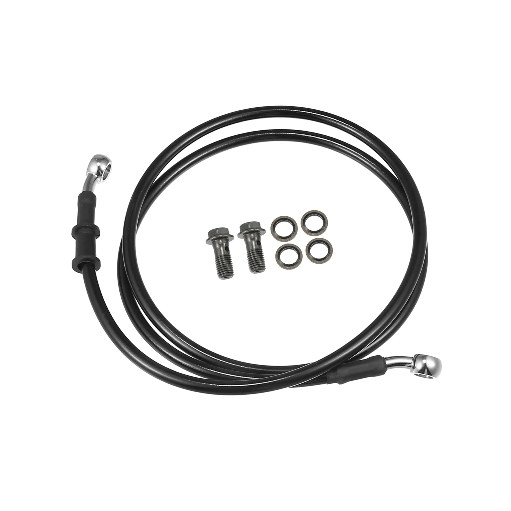 BULLSPANN Motorcycle Brake Hose Clutch Hose Oil Hose for Motorcycle 130cm чёрный