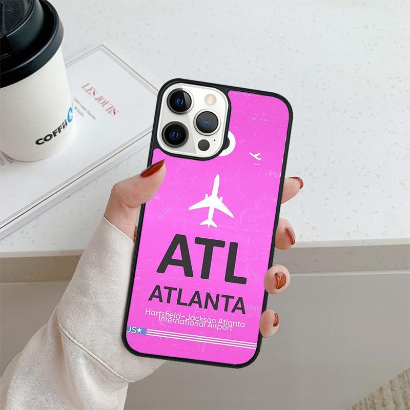 Funny Airport Code Phone Case For iPhone 17 Air 16 pro max 15 14 plus 12 13 Shell Cover coque