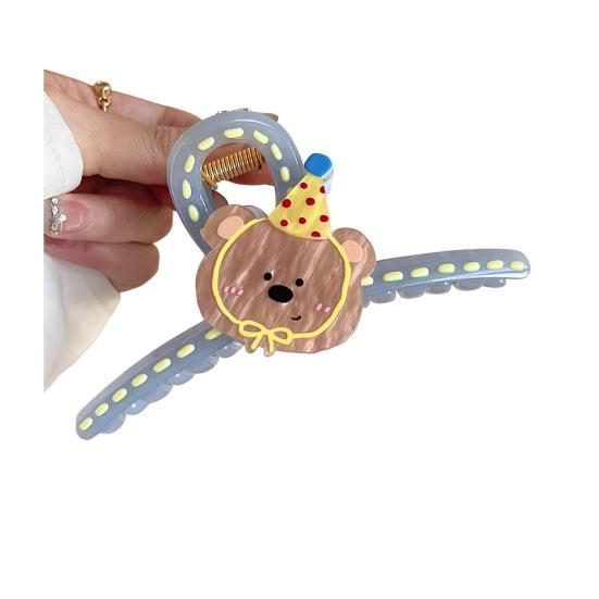 Hair Claw Cartoon Dog Design No Pressure Strong Grip Hair Clip