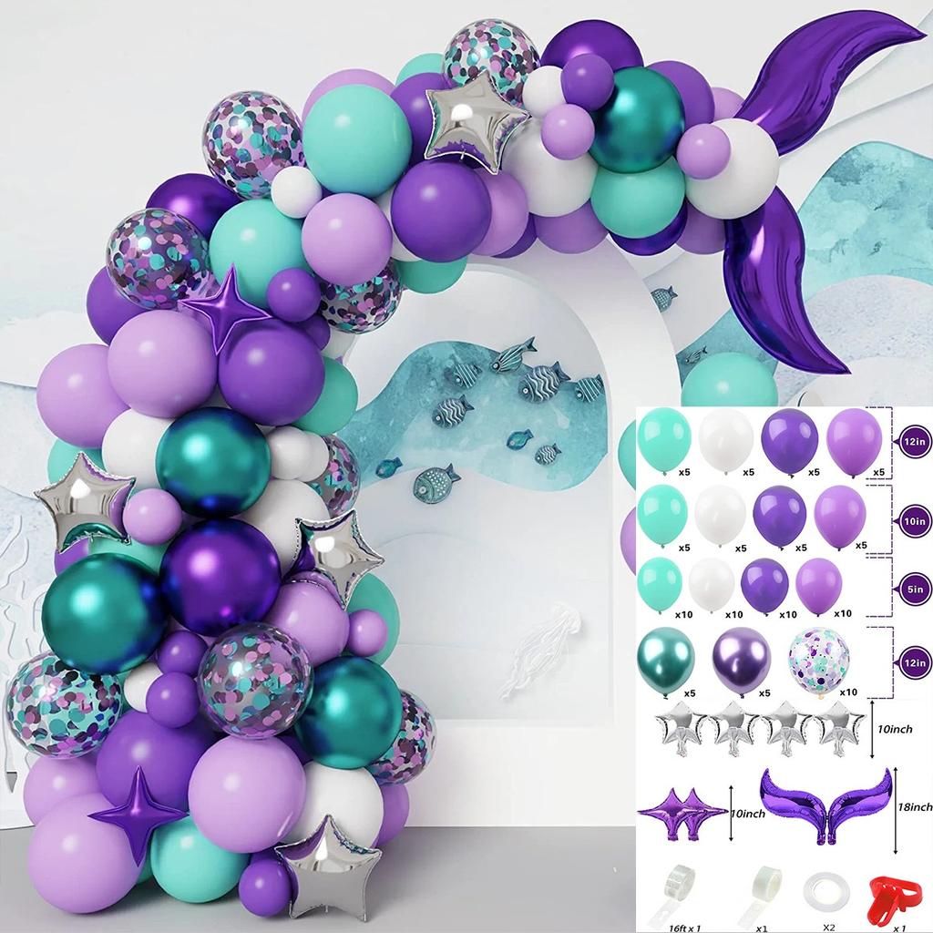 Forest Series Green Balloon Chain Set Children'S Birthday Theme Party Decoration Jungle Arrangement Balloon