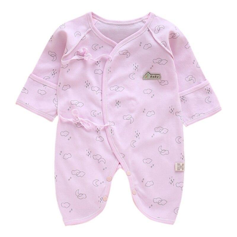 

Осенний милый комбинезон для новорожденных, хлопковые детские пижамы с длинными рукавами, одежда с мультяшным принтом для маленьких девочек и мальчиков, От 0 до 3 месяцев One Size