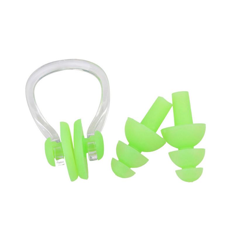 Swimming Nose Clips & Earplugs Set for Kids & Adults - Silicone, Waterproof, Customizable Logo Option