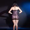 Sexy Women Hollow Out Tube Micro Mini Dress Sheer See Through Lace Tights Dress Elastic Bandage Package Hip Maid Dress
