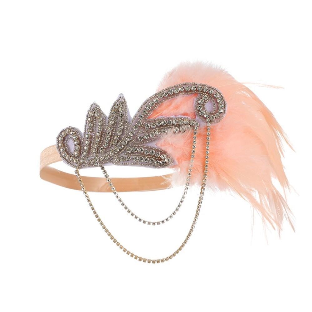 Sequin Feather Headband Feather Hair Band Vintage Hair Accessories