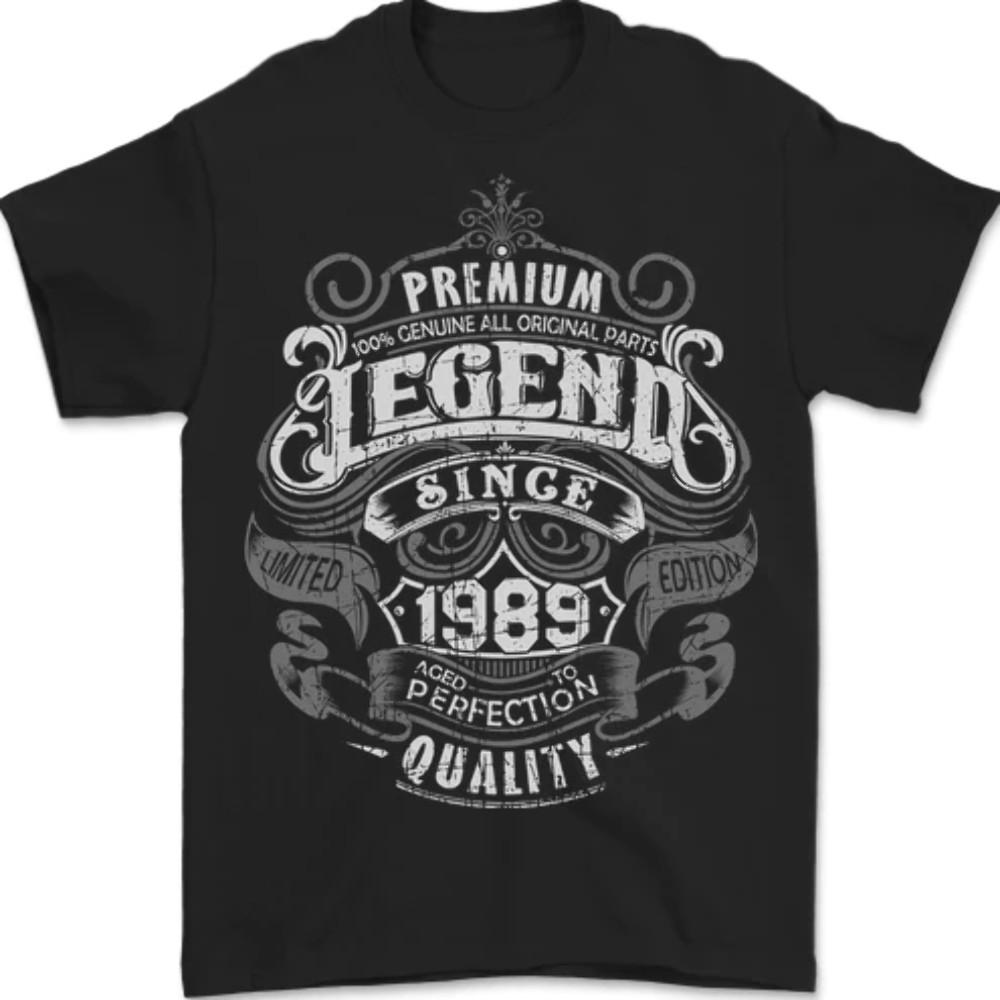 Premium Legend 37th Birthday 1989 Mens T-Shirt 100% Cotton S