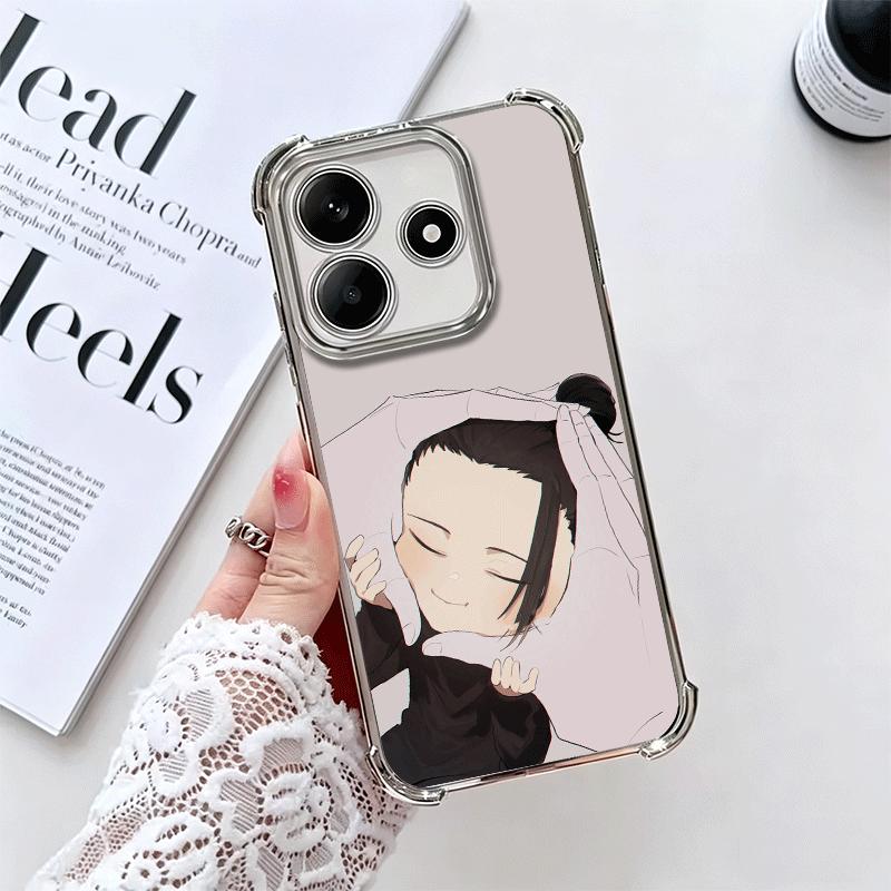 

JUJUSU Anime Character Cute Soft Phone Case For Xiaomi Redmi Note 14 15 Pro Plus 13 12 11S 11T 5G 10 9S 9 Plating Anti-Fall Fund Redmi Note 14 4G