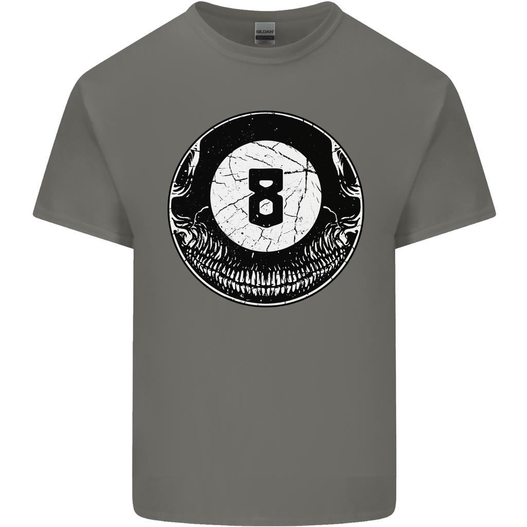 8Ball Skull Pool Player 9Ball Unisexs Light Cotton TShirt