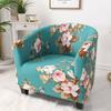 Printed Club Chair Slipcover Stretch Armchair Covers Tub Chair Sofa Protector Washable Couch Covers  for Living Room