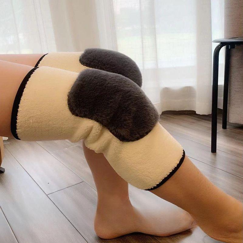 

Флисовая подкладка Осенне-зимние теплые наколенники Мягкие для взрослых пожилых Унисекс Защита от холода Поддержка коленей и талии 2XL