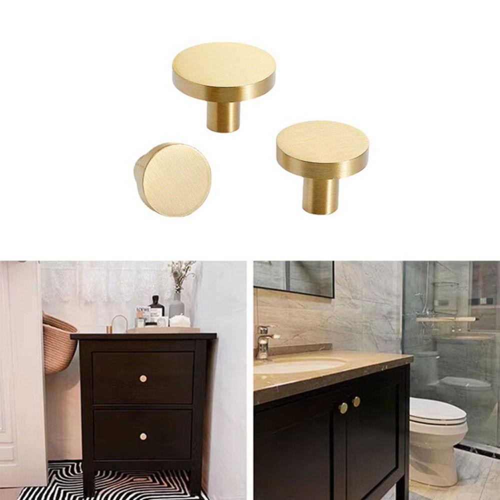 Simple Drawer and Cabinet Door Copper Handles Modern All-copper Handles Brass Handles  Kitchen