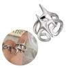 Hollow Awn Star Finger Rings Adjustable Open Rings Bohemian Star Joint Rings Hollow Awn Star Finger Rings for Women Girl
