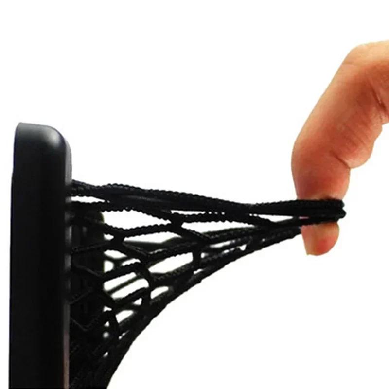 4 szt. Auto Seat Side Interior Back Sundries Pocket Mesh Storage Bag Phone Mesh Pocket Holder Car Storage Bag Elastyczne elastyczne siatki