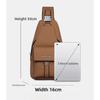 New Multi-Functional Men's Chest Bag PU Leather Crossbody Bag, Large Capacity Shoulder Bag,for Phone, Power Bank & Keys