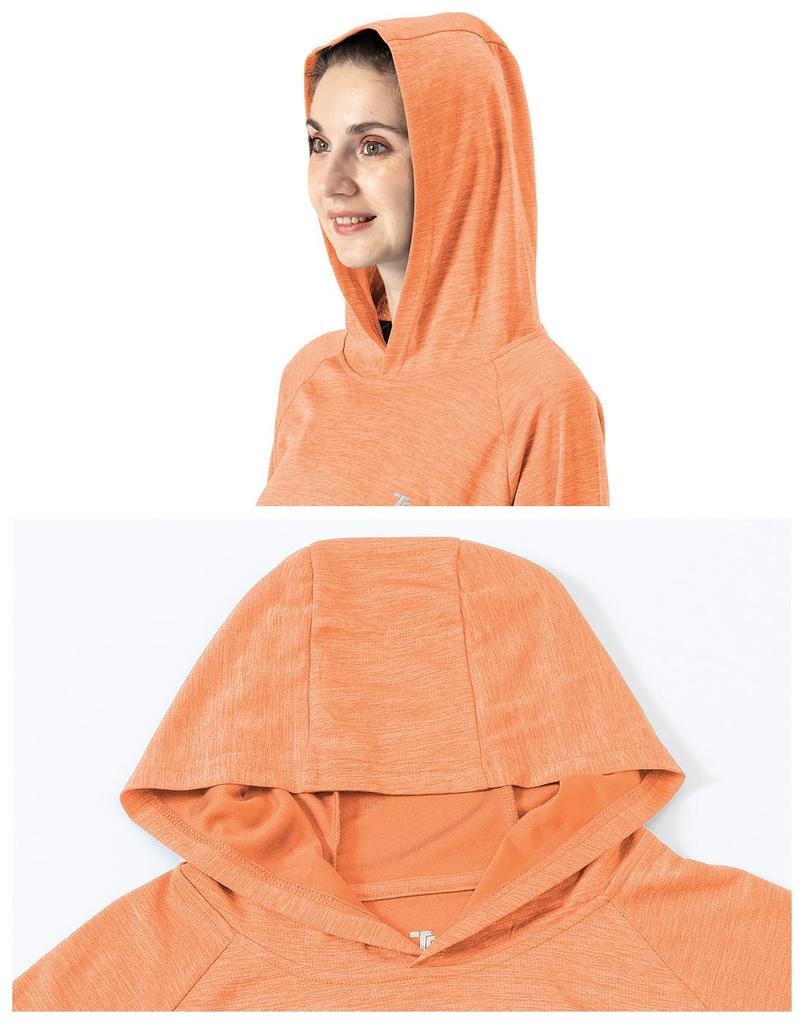 YSENTO Hooded Long Sleeve Perfect for and with Dry Mesh and Sun Perfect for Loungewear and Size 02 XL Women's T-Shirt, Training, Walking, Yoga,
