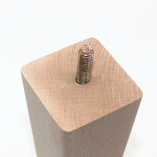 Readygohigh Furniture Legs, Set of 4, 6/10/15cm, M8 Screws, Sofa Legs, Table Legs, Solid Wood Furniture Feet, Square Feet, Table Legs, Wooden Sofa Leg