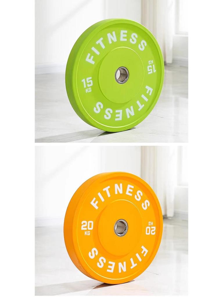 Macaron Colored Rubber Weight Plates for Squats, Bench Press, Deadlifts & Dumbbells