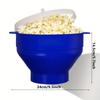 1pc Microwave Popcorn Maker-3L Large Capacity,Foldable Silicone Bowl,BPA-Free & Dishwasher Safe, Perfect for Family Movie Nights