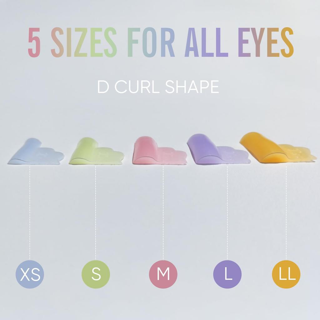 Libeauty Reusable Silicone Eyelash Lift 10 Super Soft Eyelash Lifting Eyelash Perm Tool Crown-Shaped Pads, Pads/5 Sizes, Shields,