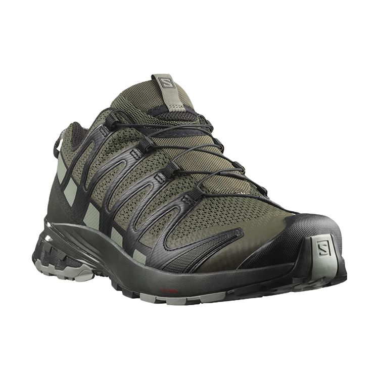 SALOMON XA Pro 3D V8 Comfortable Versatile Fabric Leather Durable Low-Top Casual Running Shoes Men Sneakers Black Green 409875