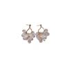 Holiday Style Long Tassel Stud Earrings New French Shell Diamond Earrings High-end Temperament Versatile Earrings