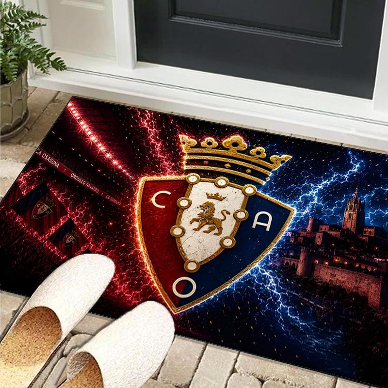 1PC Rug FC Osasuna Golden Lion Carpet, Chair Rug,Area Rug for Office Bedroom Living Rooms Bedroom, Doormat Decor Christmas Fan Gifts