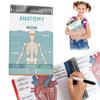 Anatomy Label Lab Робочий зошит Анатомія людини Ілюстрації Робочий зошит 100+ повнокольорових сухостираних сторінок Навчальний ресурс для студентів Професіоналів